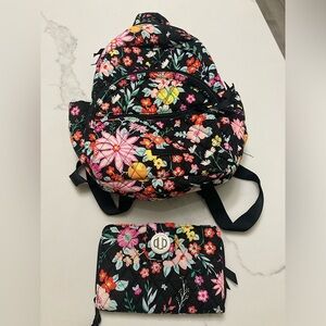 NWOT Vera Bradley tangerine twist set backpack and wallet